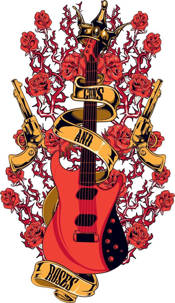 Romantic Roses and Love Vintage T-Shirt Artwork - Hand-Drawn Floral Illustration vector