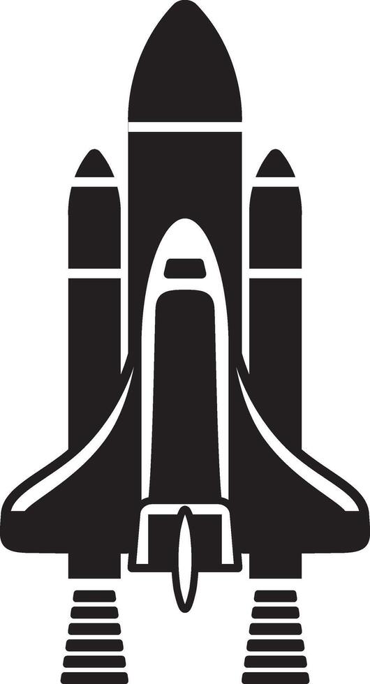 Space Shuttle Launch Icon. vector
