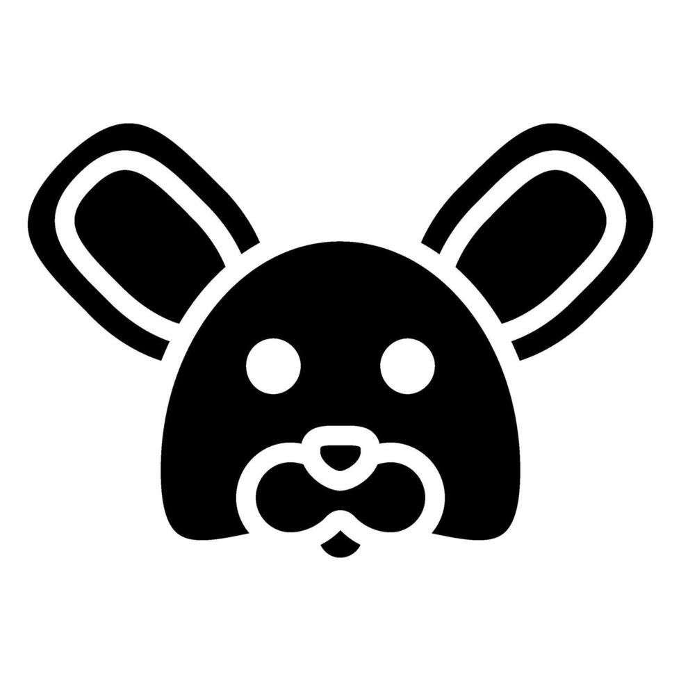 Mouse Glyph Icon, Black And White Glyph Icon Symbol vector