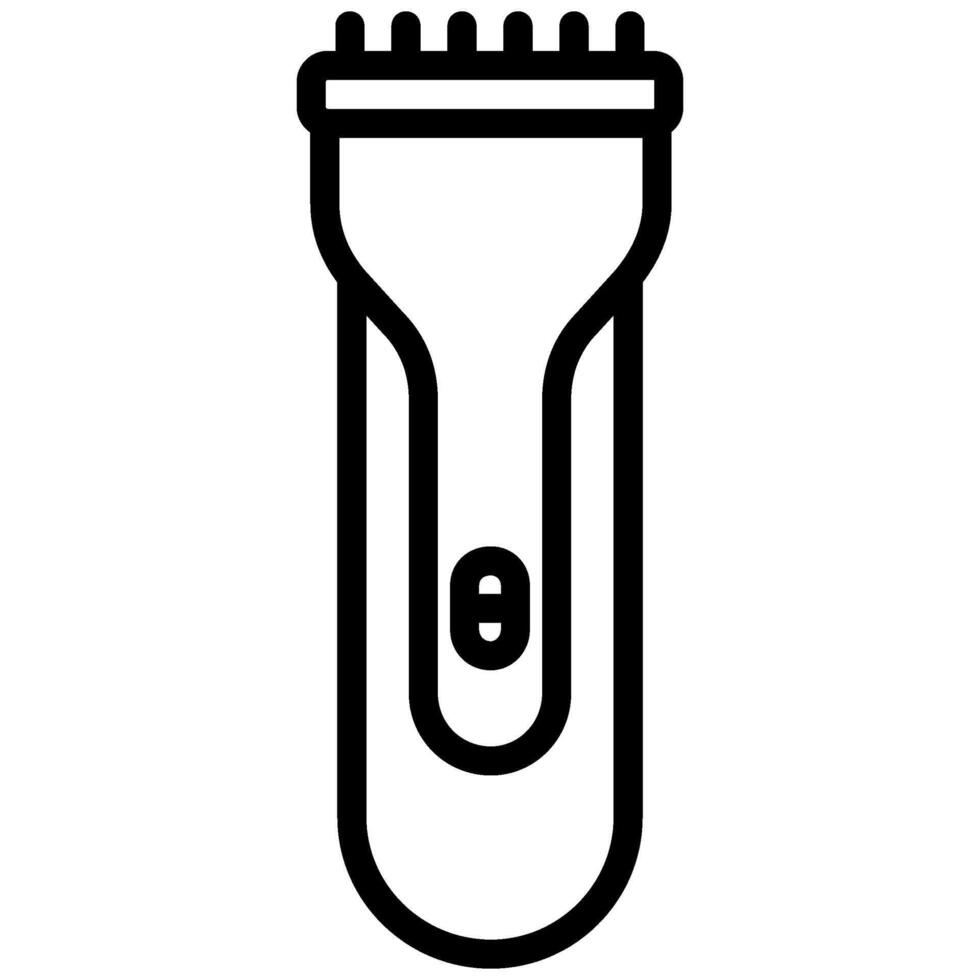 Hair Clipper Icon, Black And White Outline Icon Symbol vector