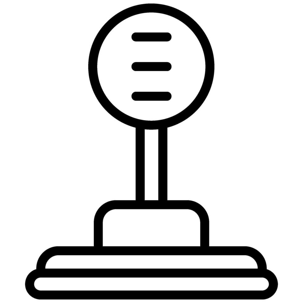 Gear Stick Outline Icon - Car Service vector