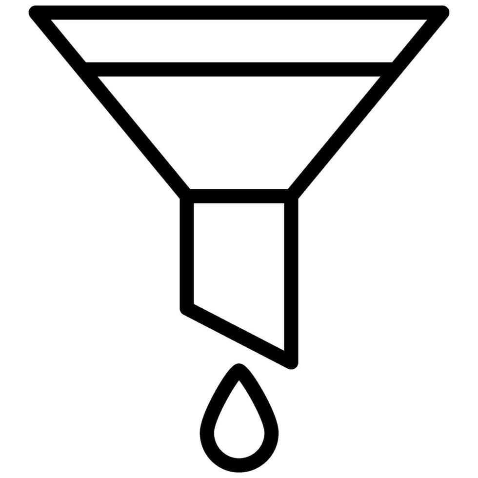 Oil Funne Outline Icon - Car Service vector