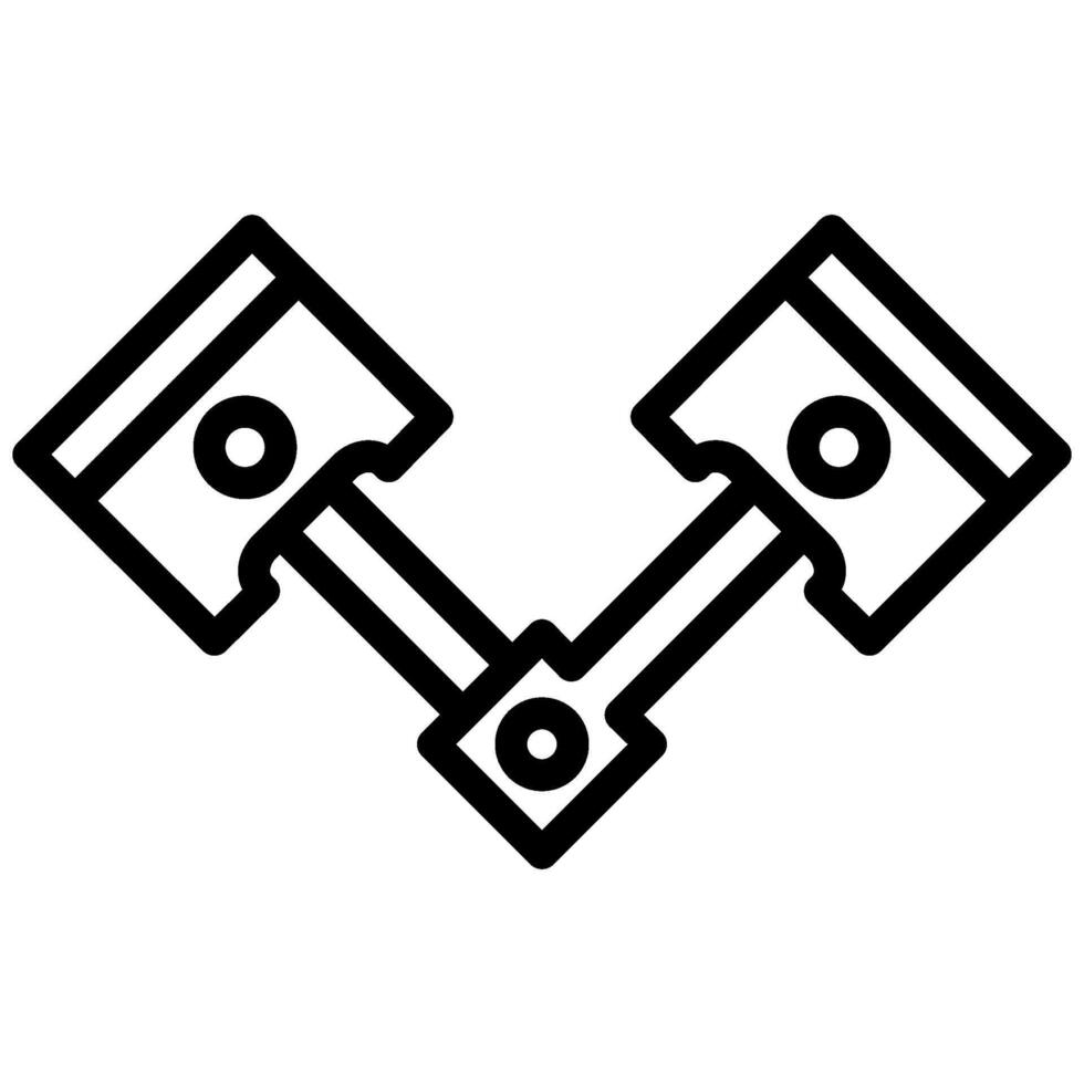 Engine Piston Outline Icon - Car Service vector