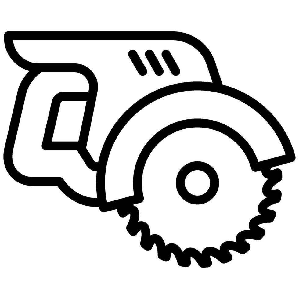 Electric Saw Outline Icon - Carpentry vector