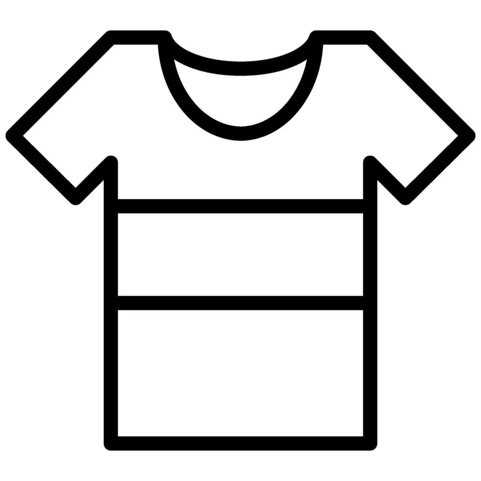 T Shirt Icon, Black And White Outline Icon vector