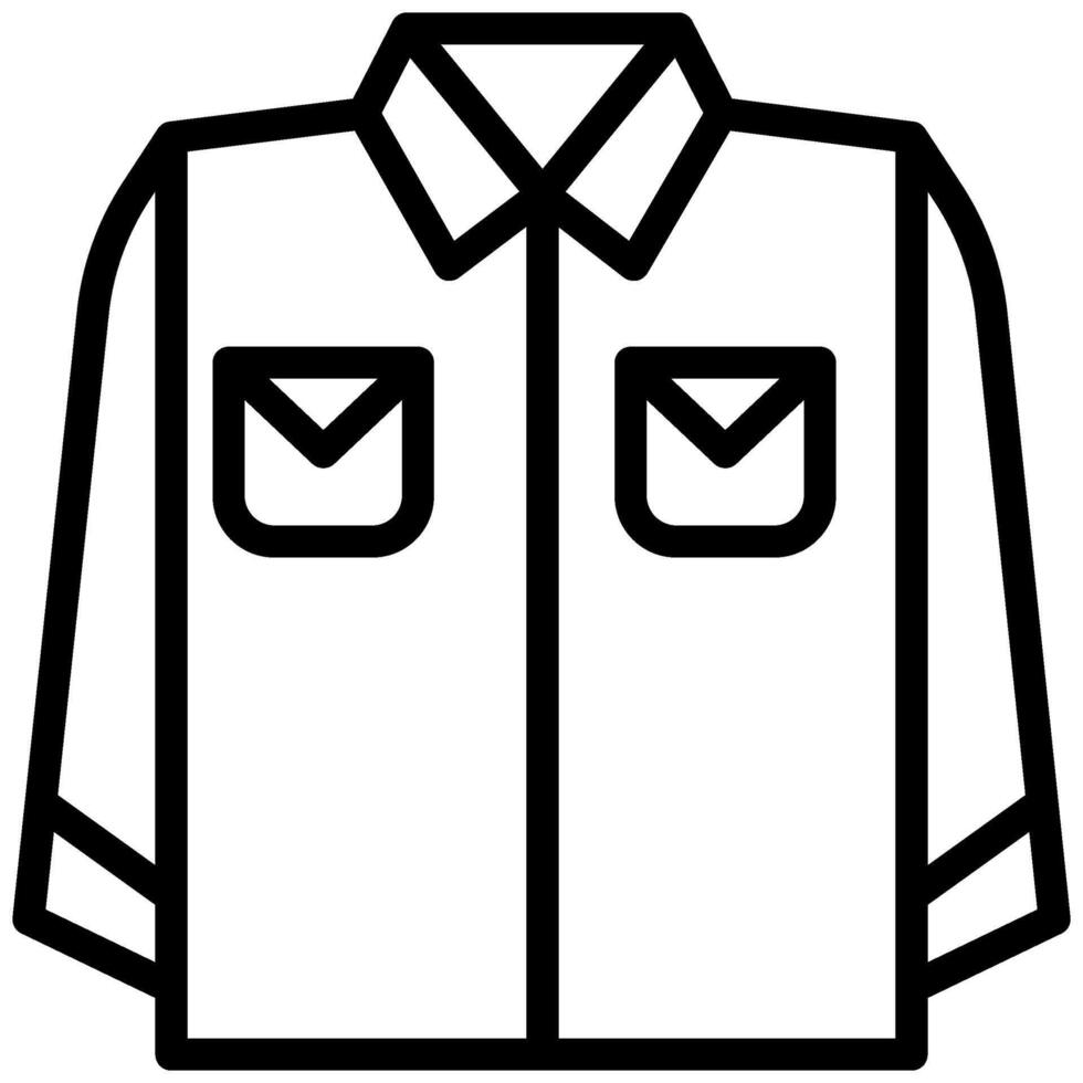 Shirt Icon, Black And White Outline Icon vector