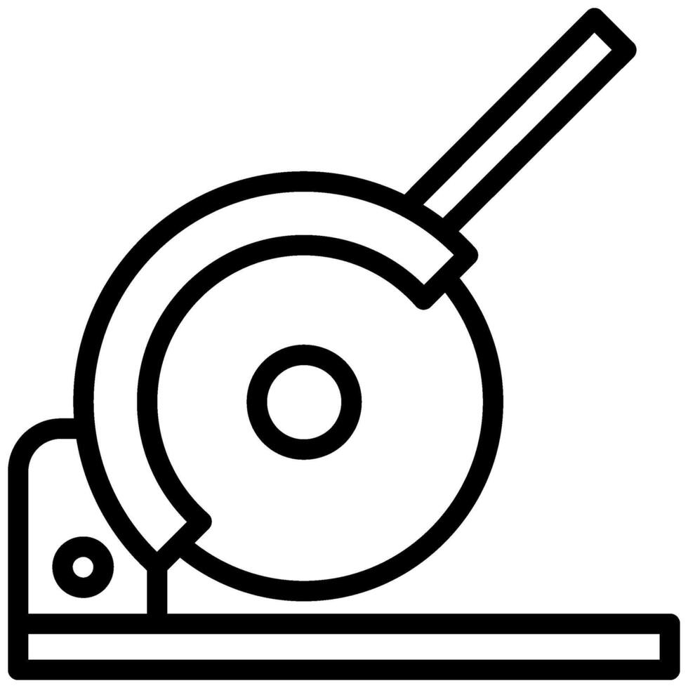 Miter Saw Outline Icon, Black And White Outline Icon Symbol vector