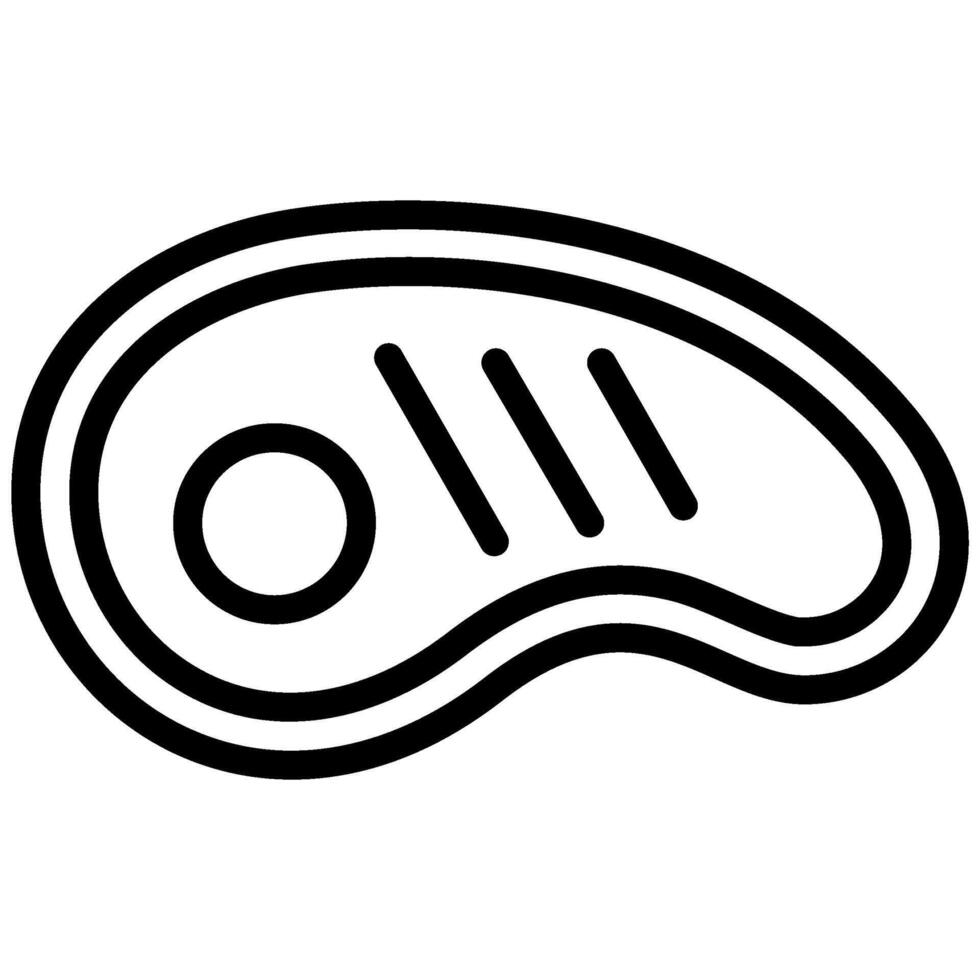 Steak Outline Icon, Black And White Outline Icon Symbol vector