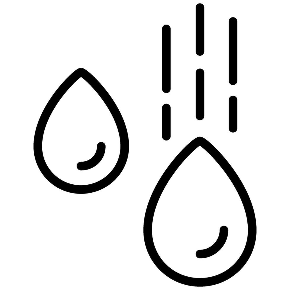 Dripping Water, Black And White Outline Icon Symbol vector