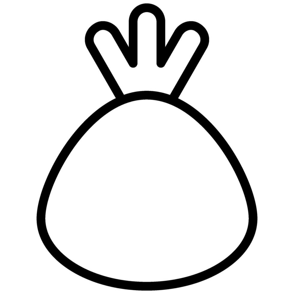 Pomegranate Icon, Black And White Outline Icon Symbol vector