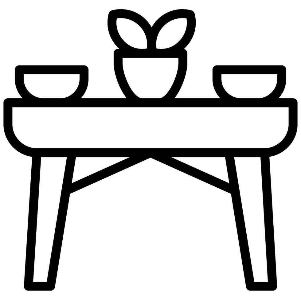 Table furniture icon vector
