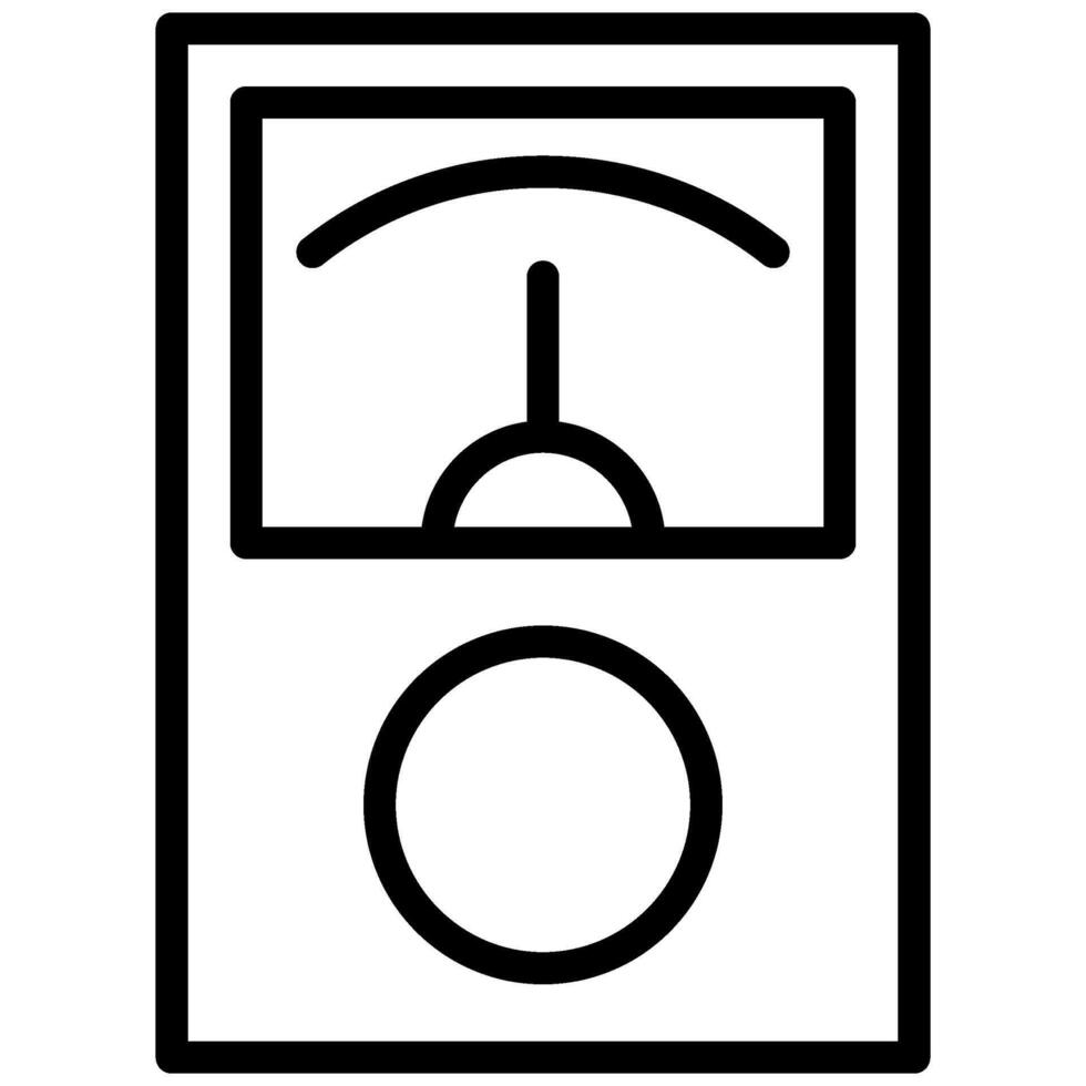 Electrical Tester Icon, Black And White Outline Icon Symbol vector