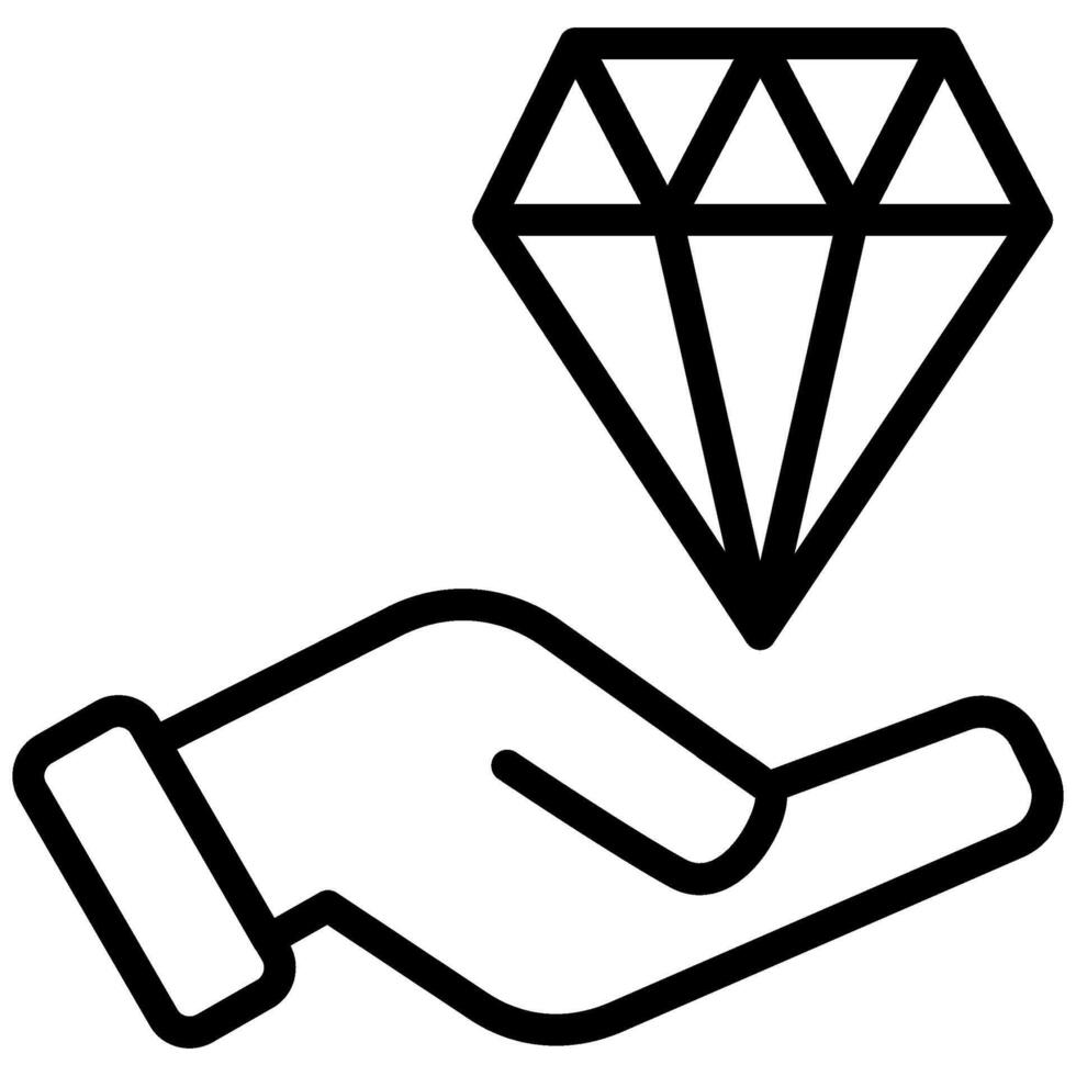 holding diamond icon vector