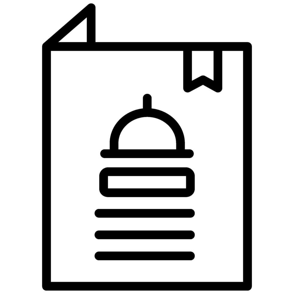 Menu icon, Black And White Outline Icon Symbol vector