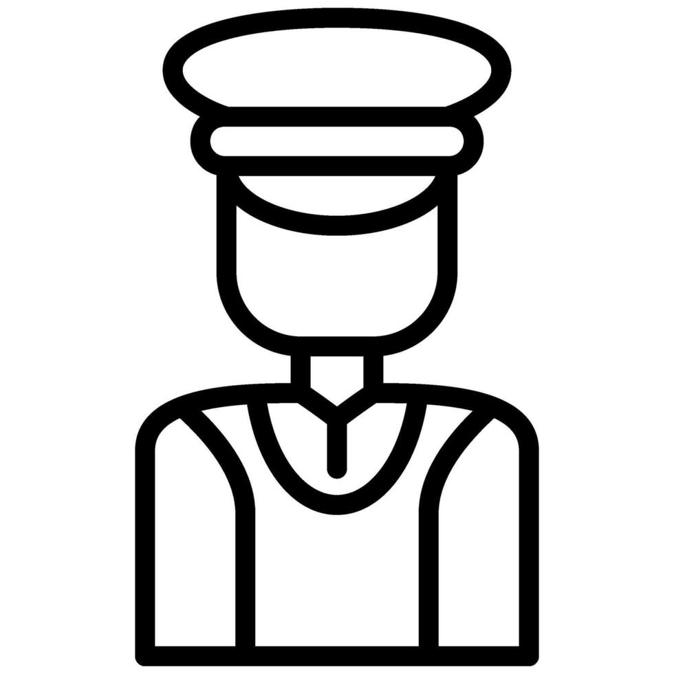 Bellboy icon, Black And White Outline Icon Symbol vector