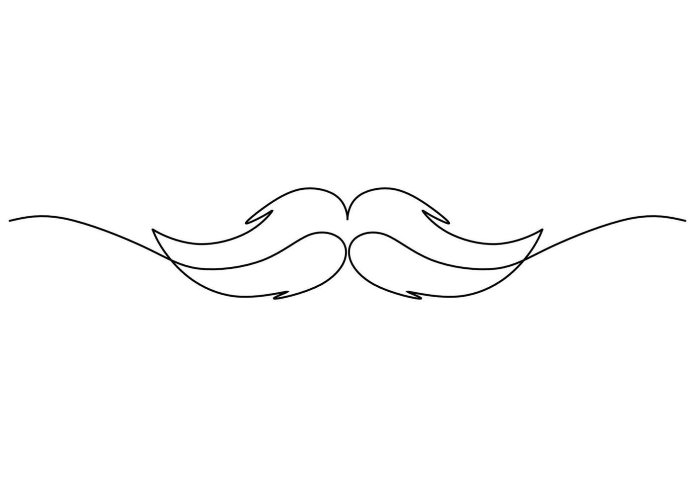 Vintage Mustache Fathers Day Line Art vector