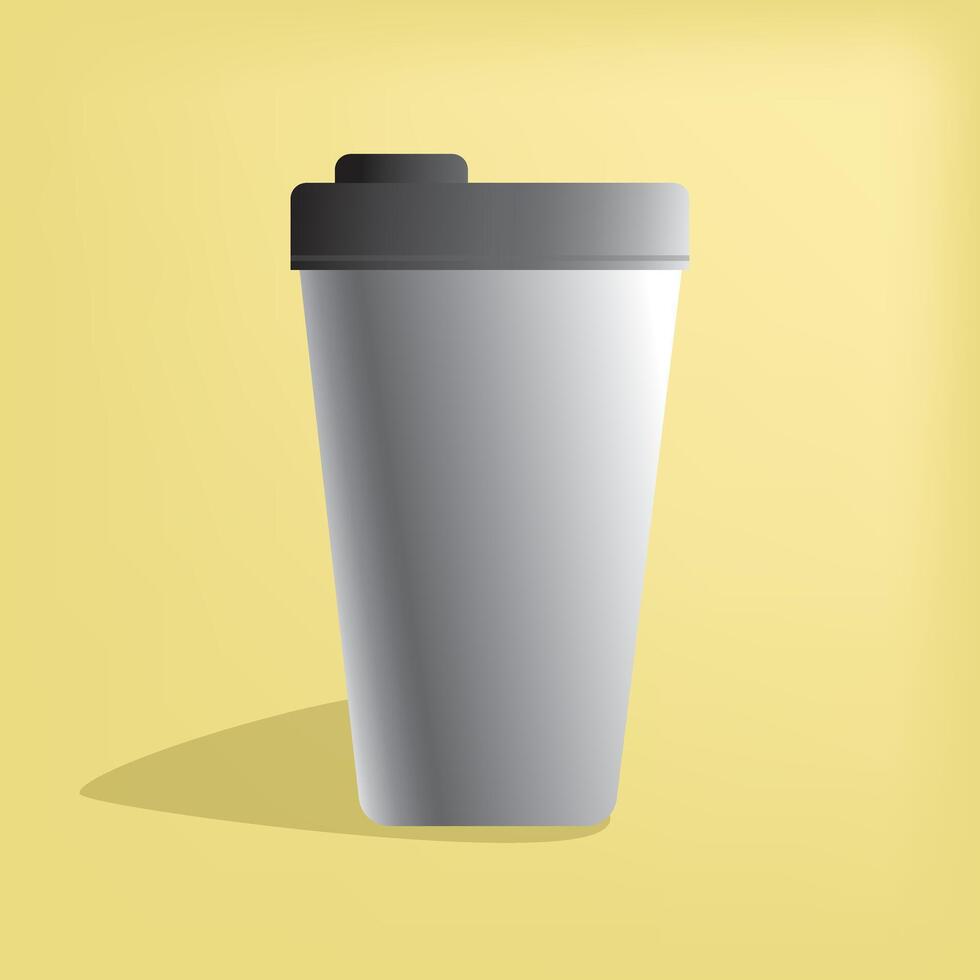 3d Coffee tumbler mockup vector