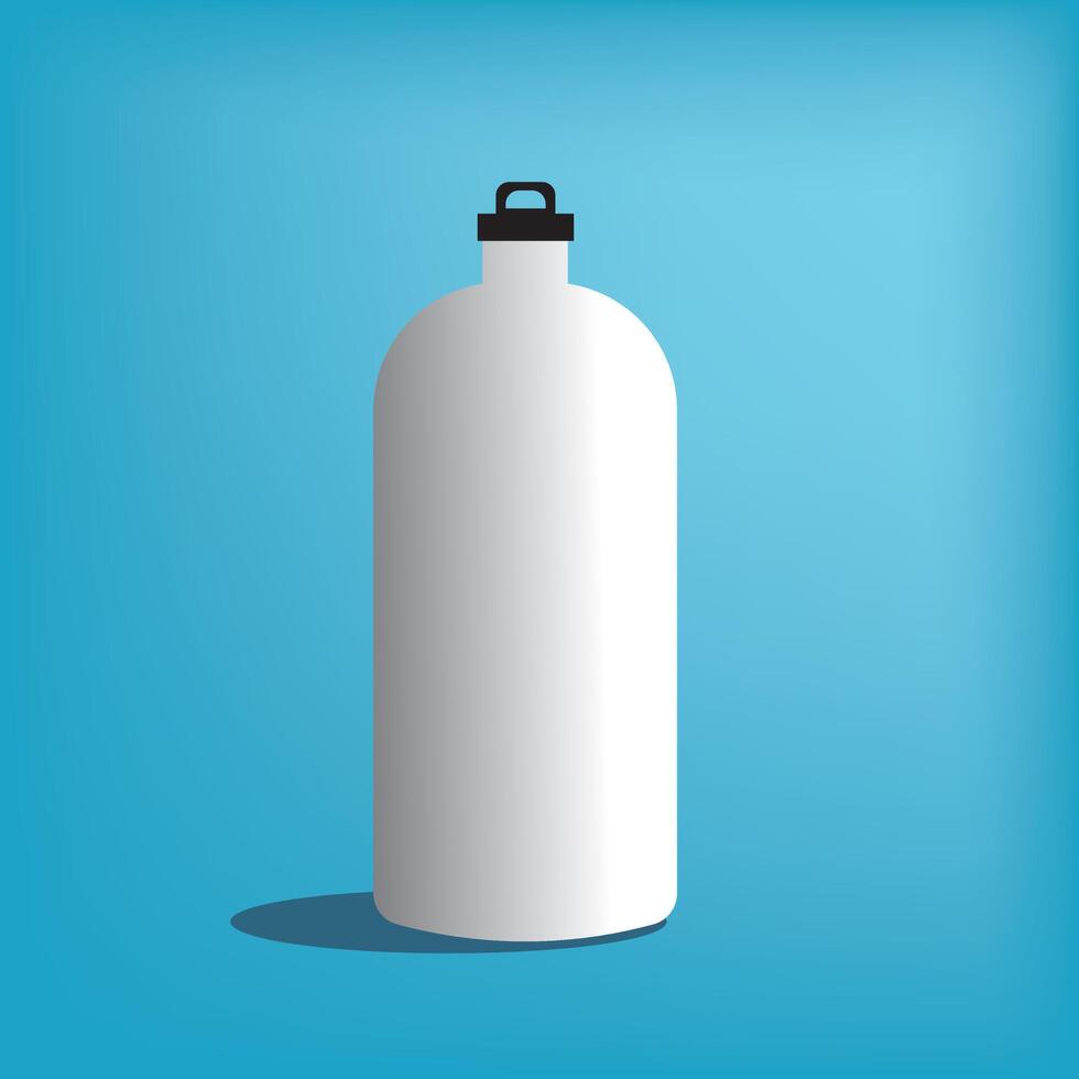 thermos tumbler mockup design in 3d style vector