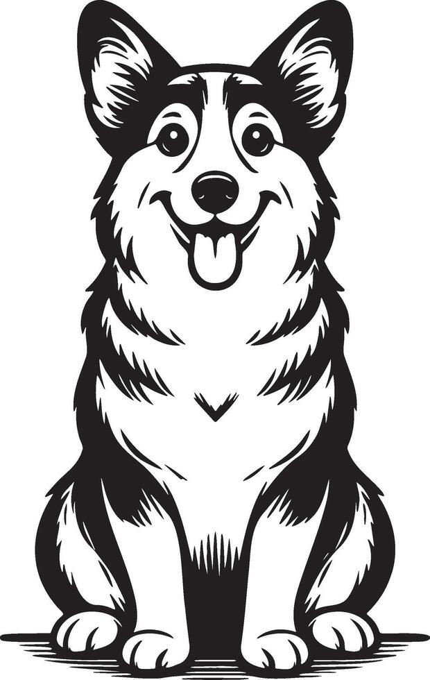 Welsh Corgi Puppy Illustration. vector