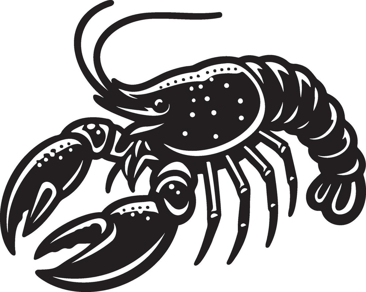 Crayfish Sketch Illustration. vector