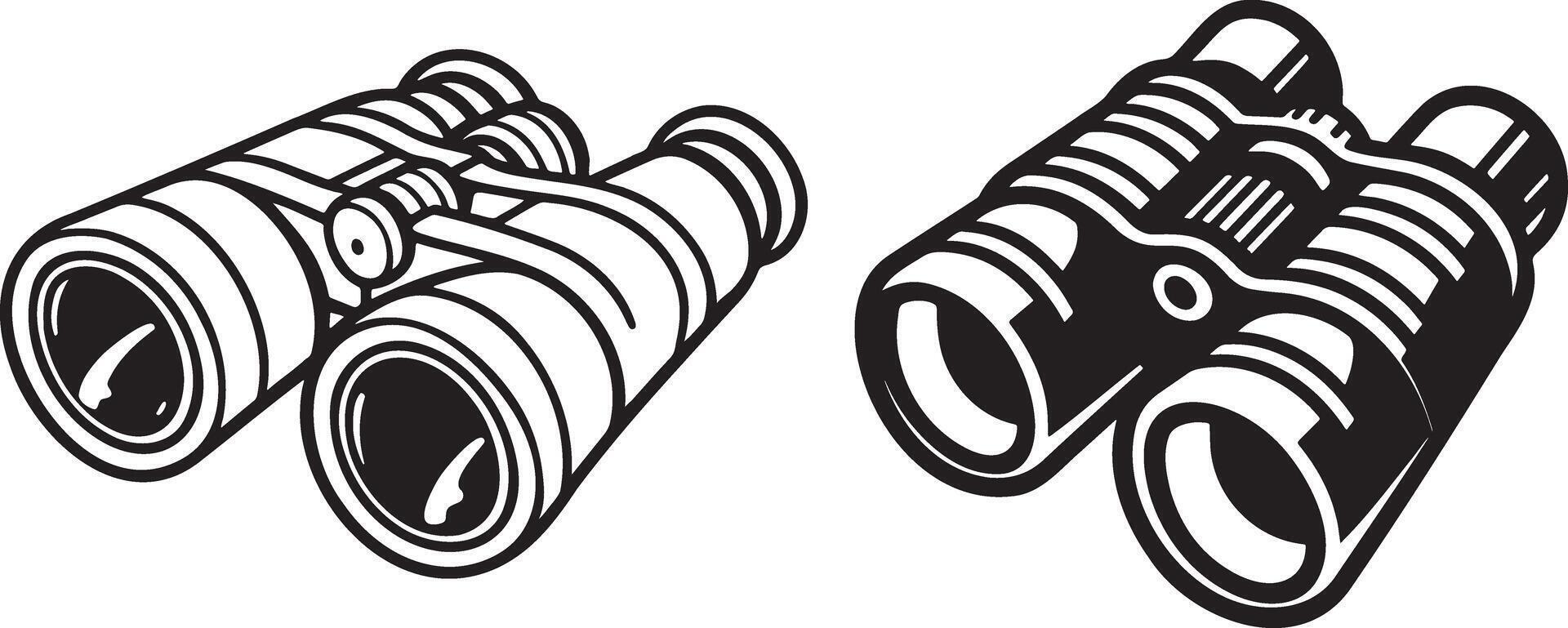 Camping Binocular Illustration. vector