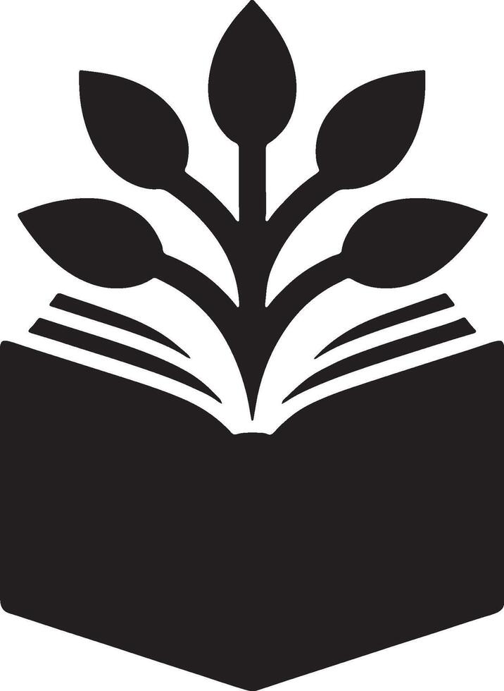 An open book with leaves with a background. vector