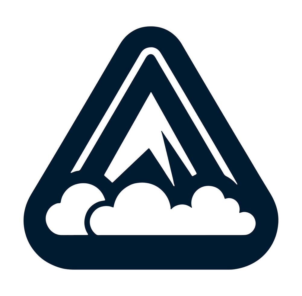 Mountain icon, illustration vector