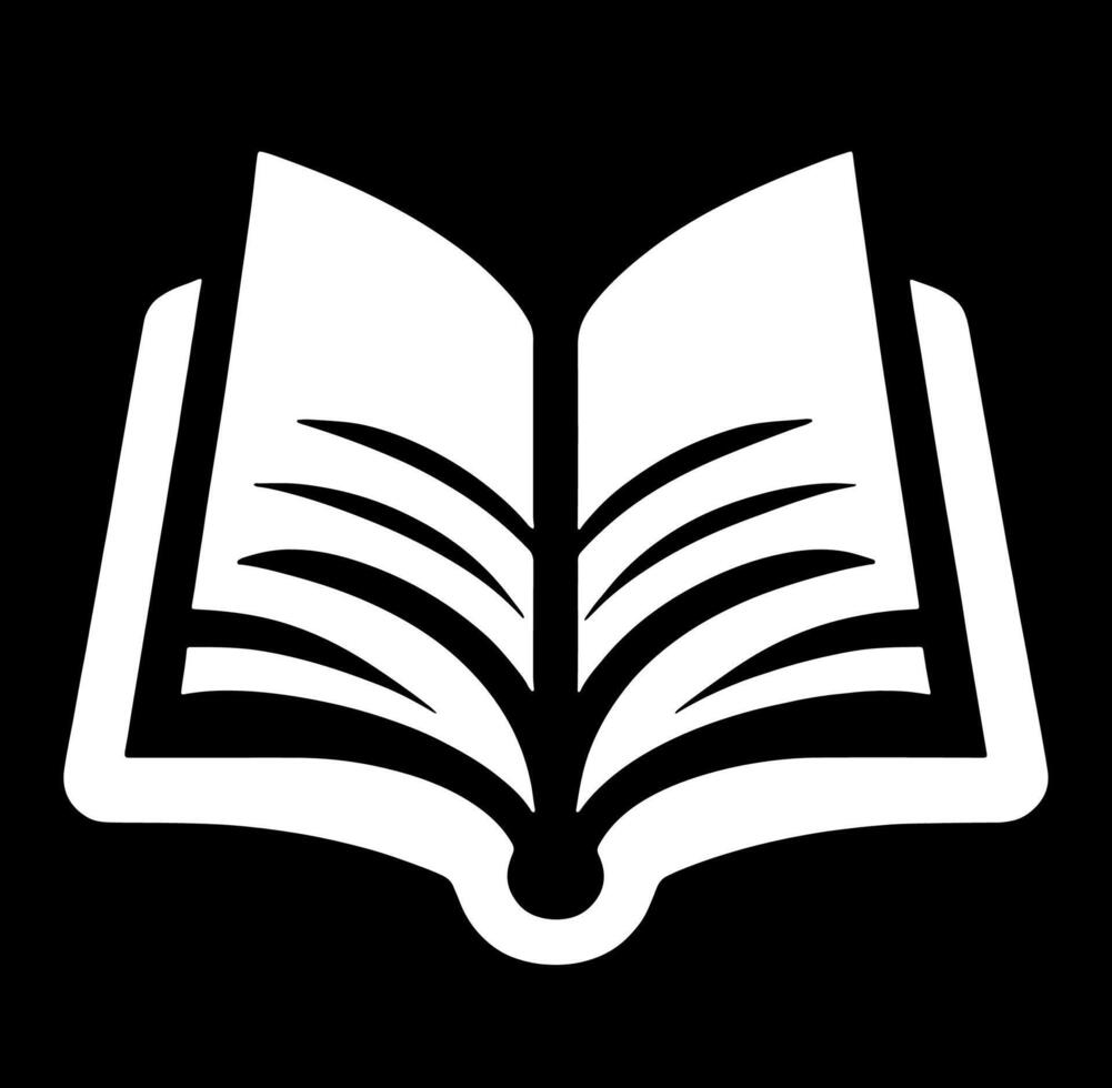 Open book icon illustration with a background vector