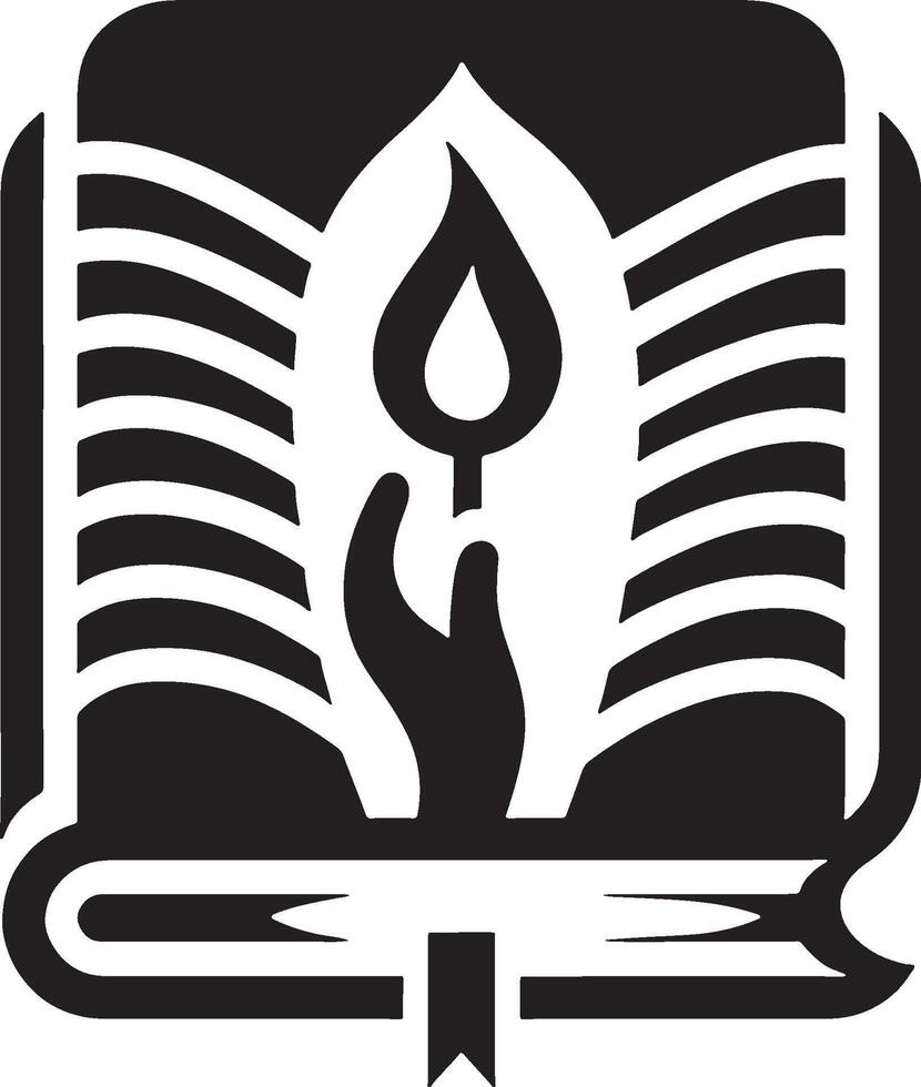 The logo illustration of a book. vector