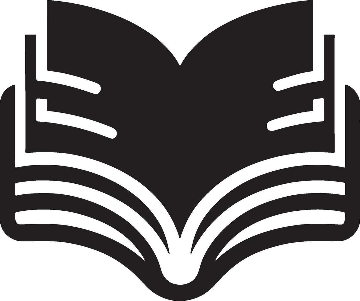 Open book illustration icon on a white background vector