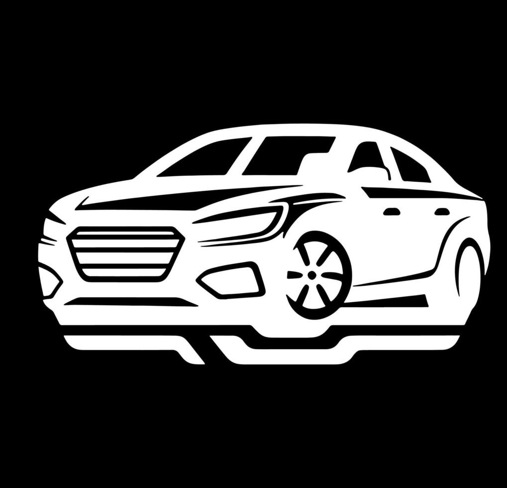 Modern car icon illustration with a background. vector