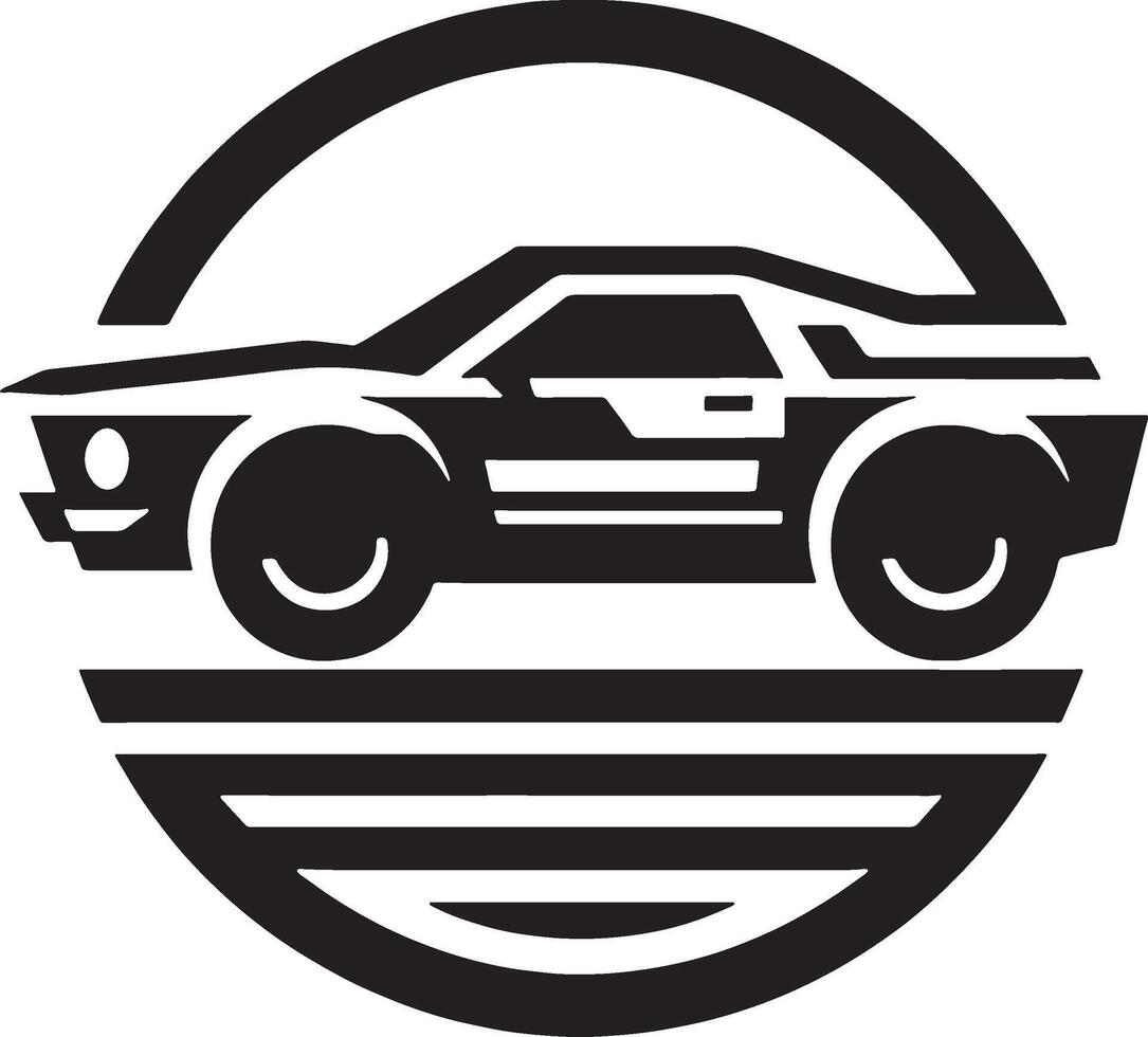 Black and white car logo on a white vector