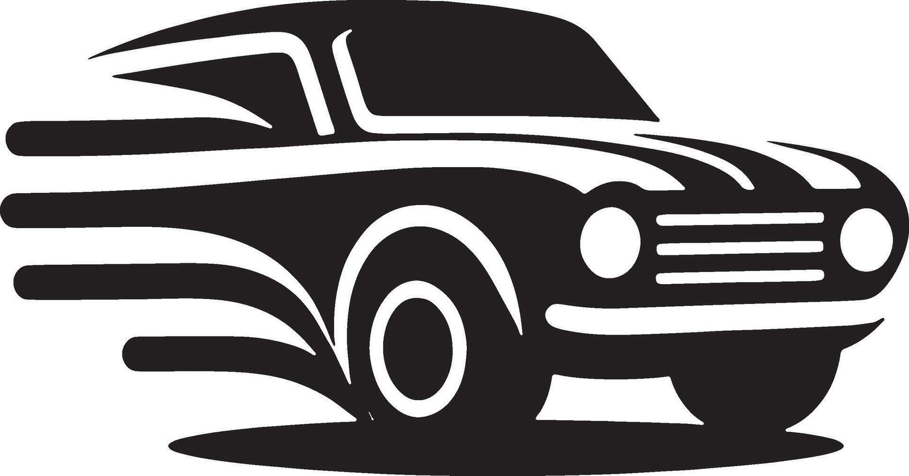 An image of a car with a black and white design vector