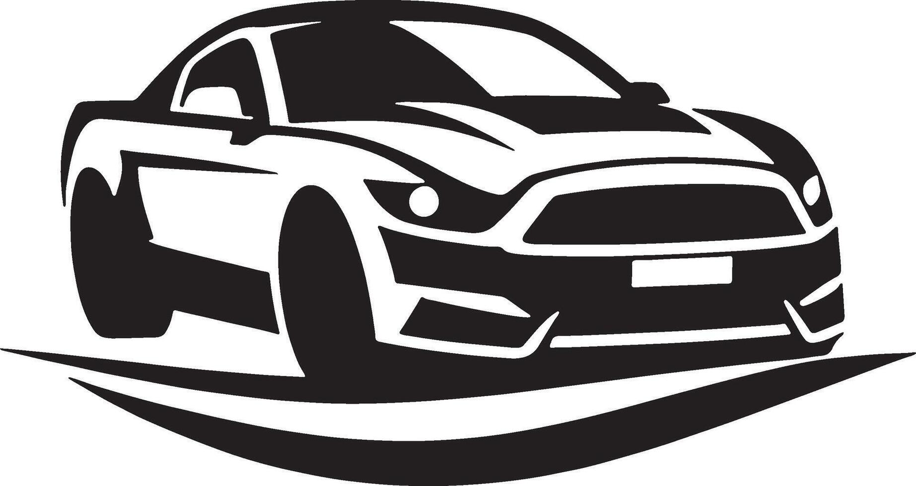 Black and white car icon on a background vector