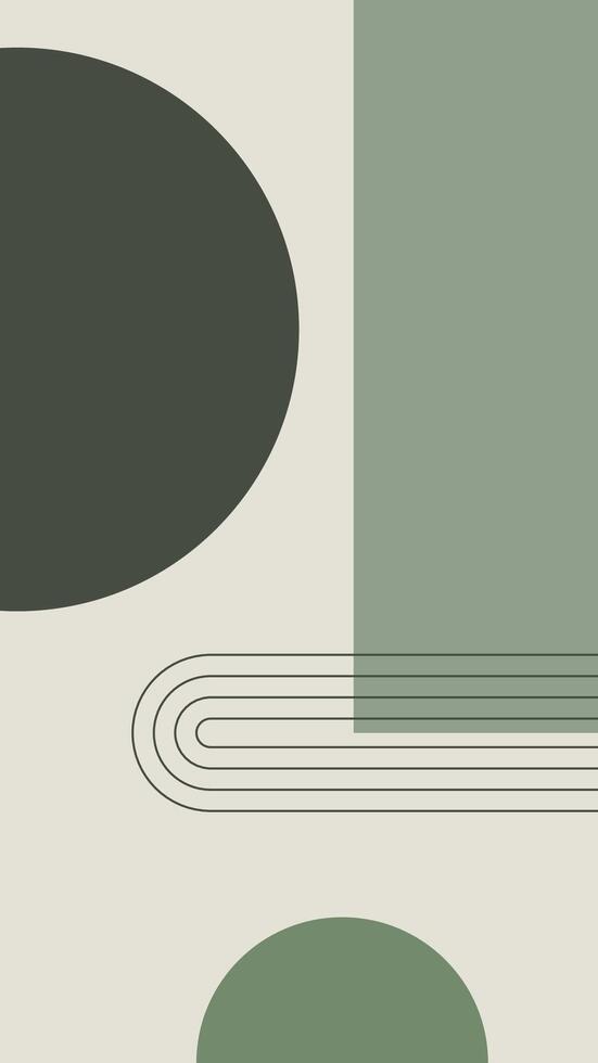 geometric circle green background for brand identity vector