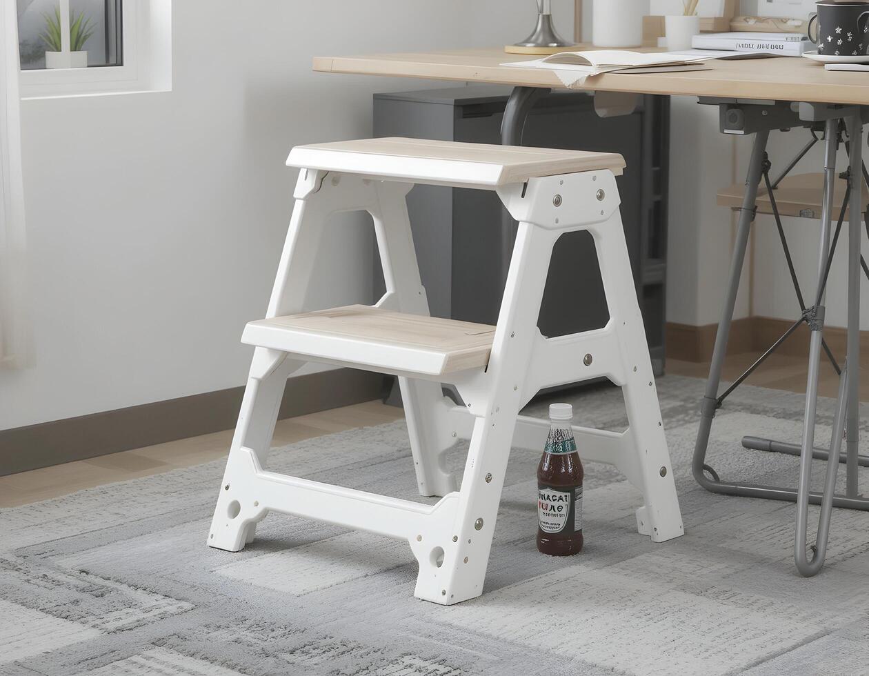 Using Step Stool Indoors for House Tasks and Storage photo