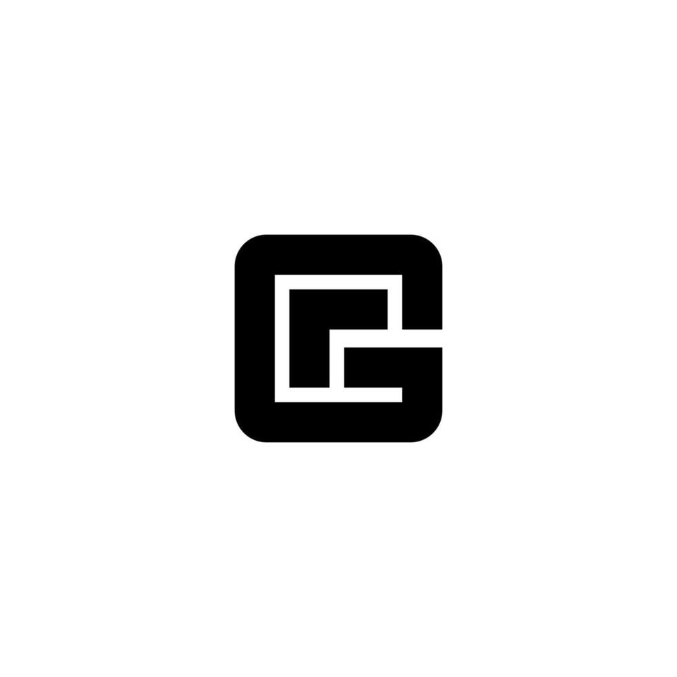 Black Initial G cube Logo. Abstract Monogram Logomark for Growing Business, Branding, Identity, Marketing. vector