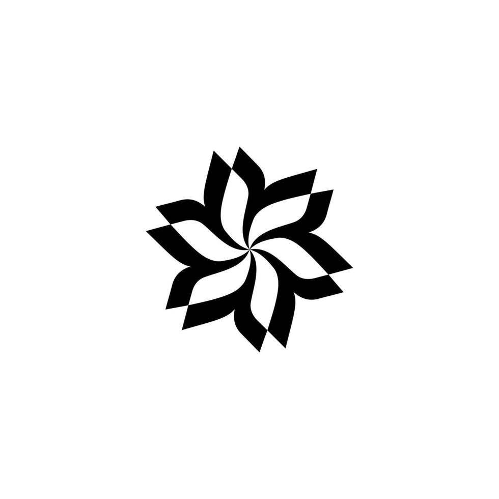 Black leaf nature tech Logo. Abstract Monogram Logomark for Growing Business, Branding, Identity, Marketing. vector