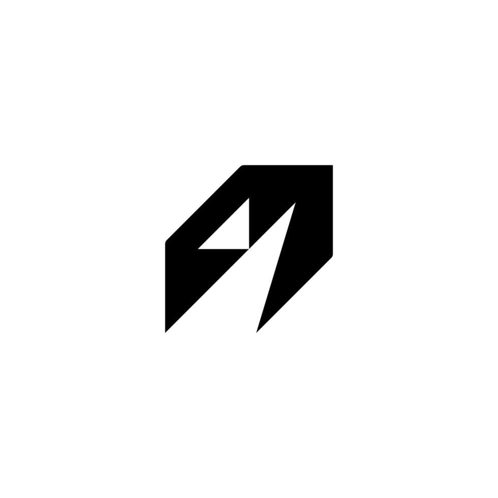 Black Initial A growt arrow Logo. Abstract Monogram Logomark for Growing Business, Branding, Identity, Marketing. vector