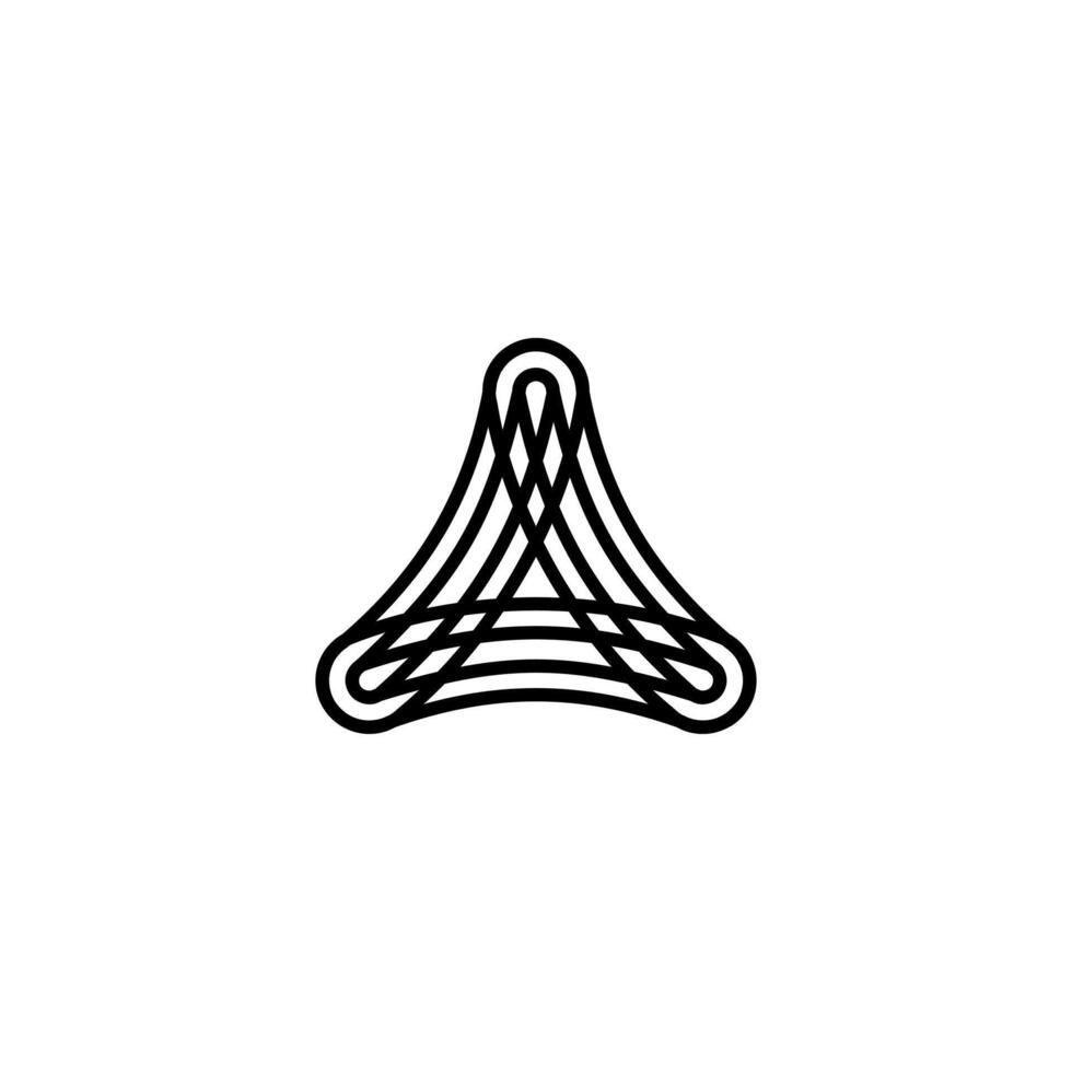 Black Initial line icon A Logo. Abstract Monogram Logomark for Growing Business, Branding, Identity, Marketing. vector