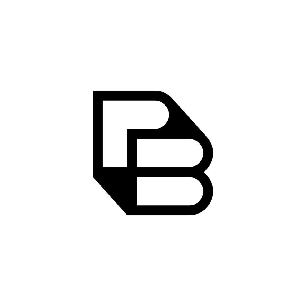 Black Initial BP Logo. Abstract Monogram Logomark for Growing Business, Branding, Identity, Marketing. vector