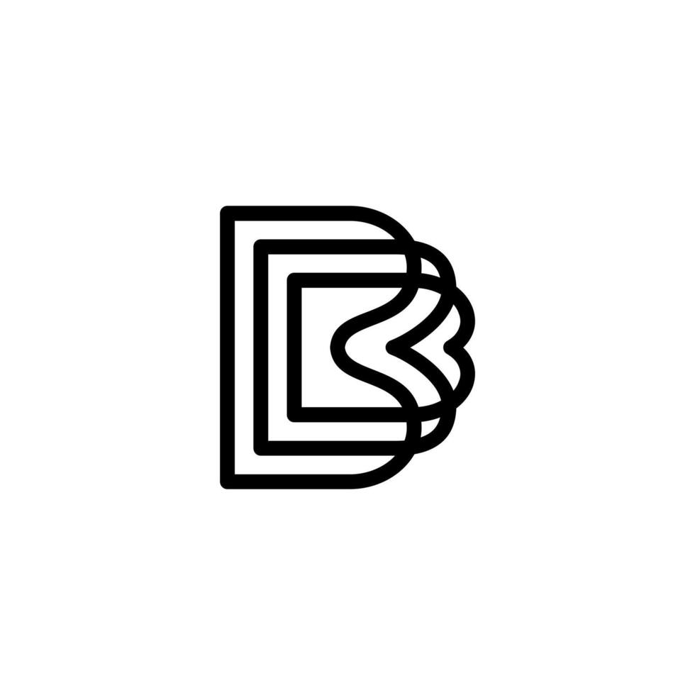 Black Initial B modern Logo. Abstract Monogram Logomark for Growing Business, Branding, Identity, Marketing. vector