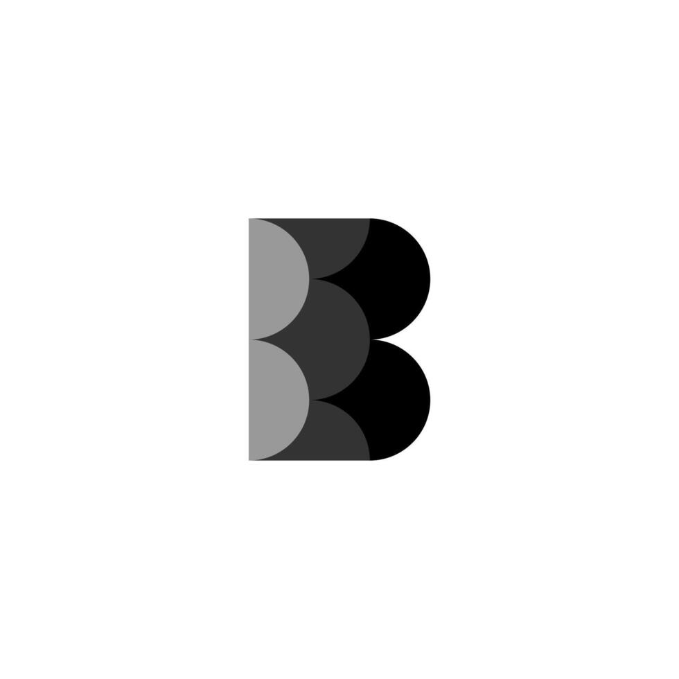 Black Initial B scales shape Logo. Abstract Monogram Logomark for Growing Business, Branding, Identity, Marketing. vector