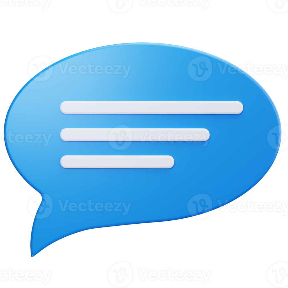 3D Icon Message Text png
