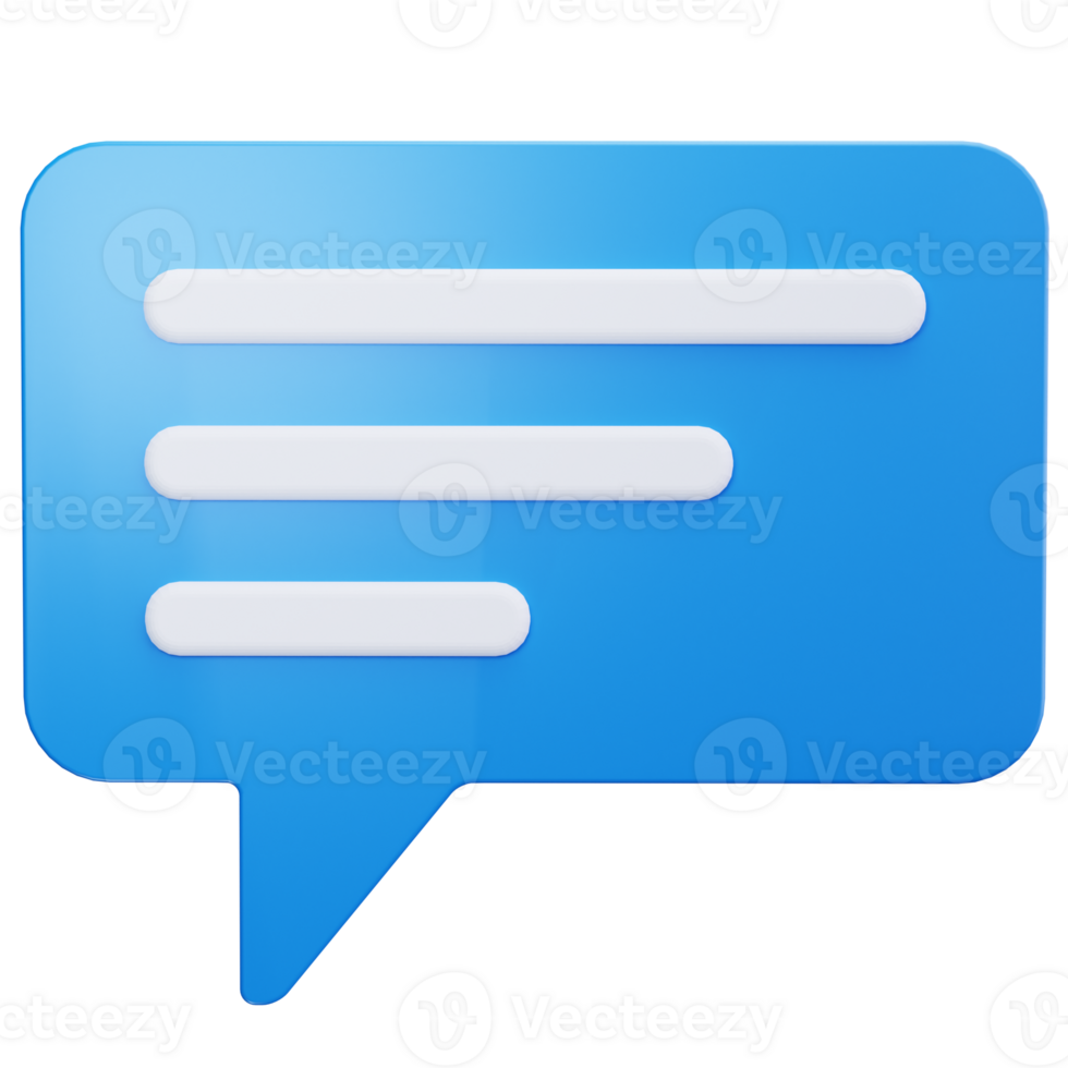 3D Icon Message Text Bubble png