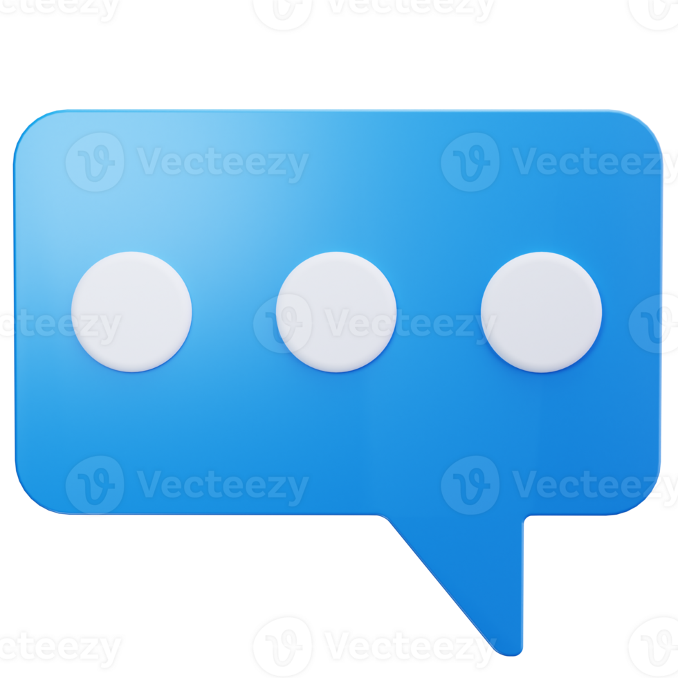 3D Icon Square Chat Bubble png