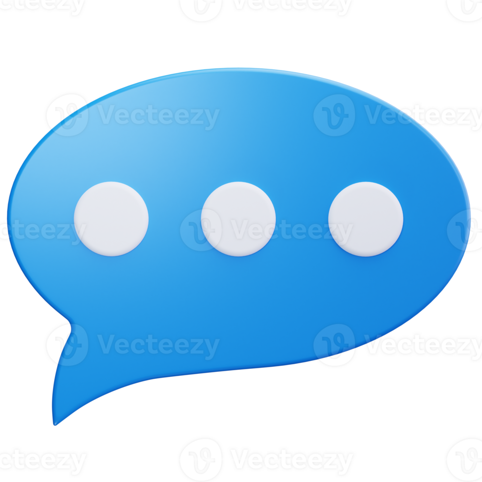 3D Icon Single Chat Bubble png