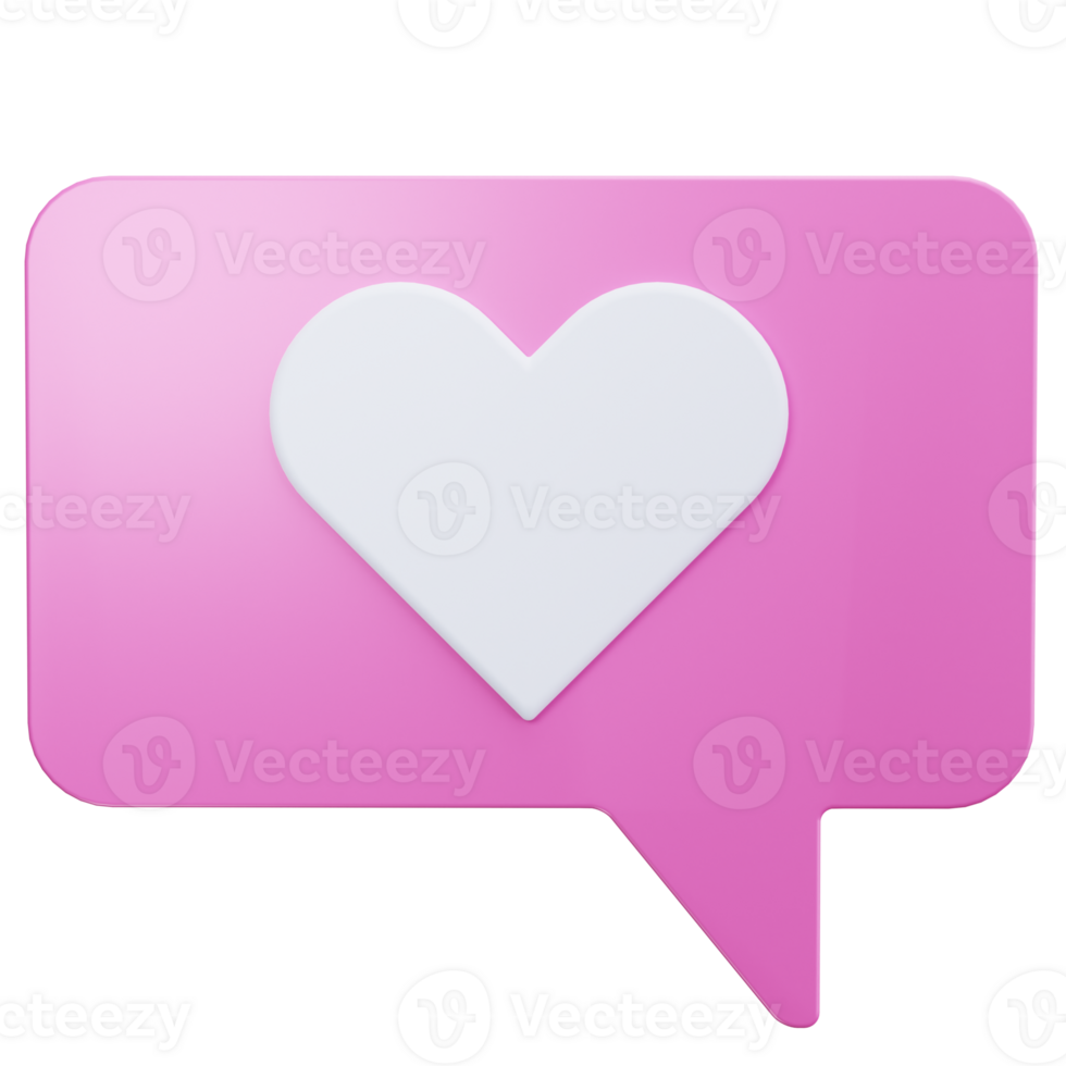 3D Icon Love Chat png