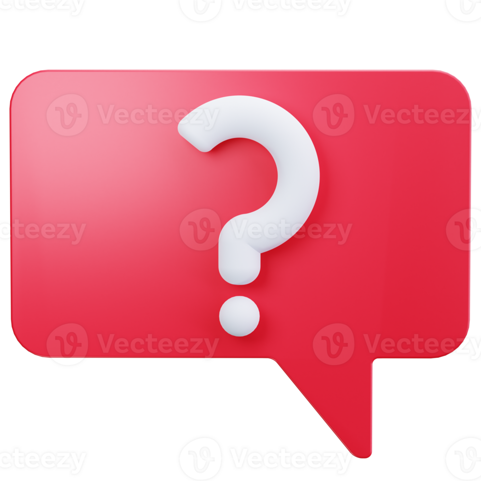 3D Icon Question Message png