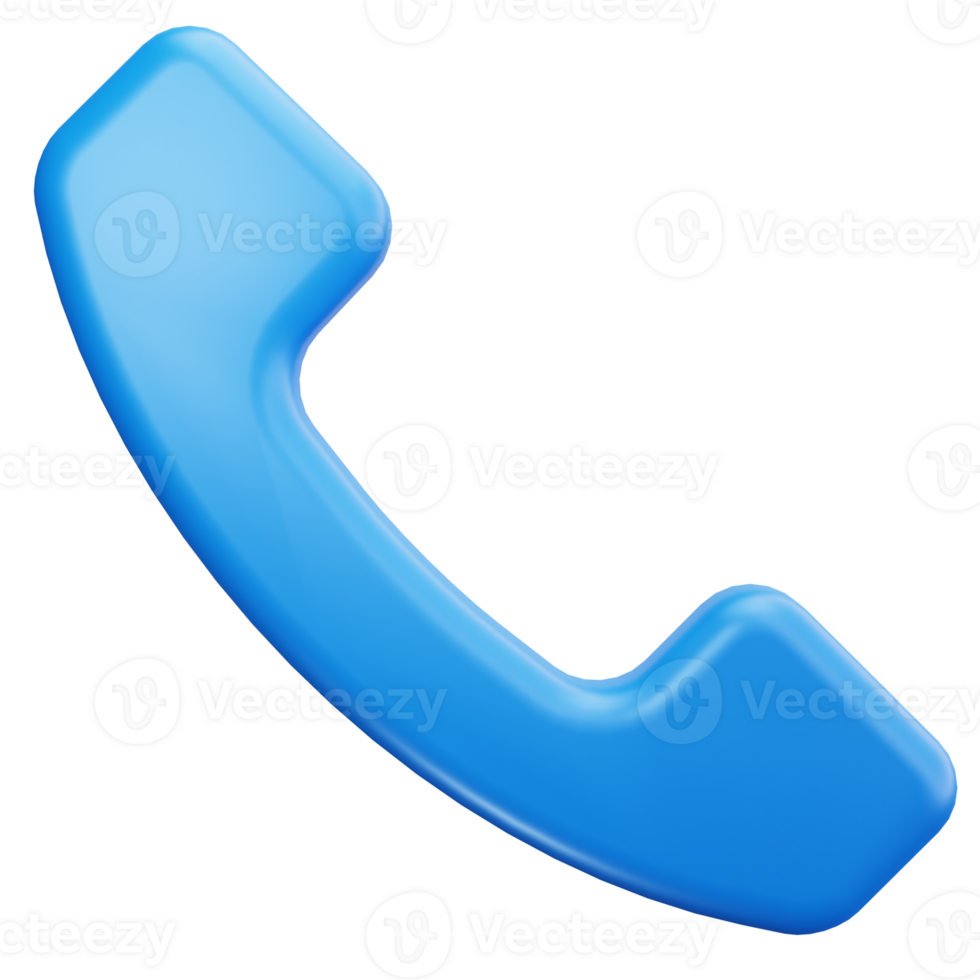 3D Icon Missed Call Blue png